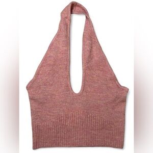 Cotton Candy Blush Knit Halter